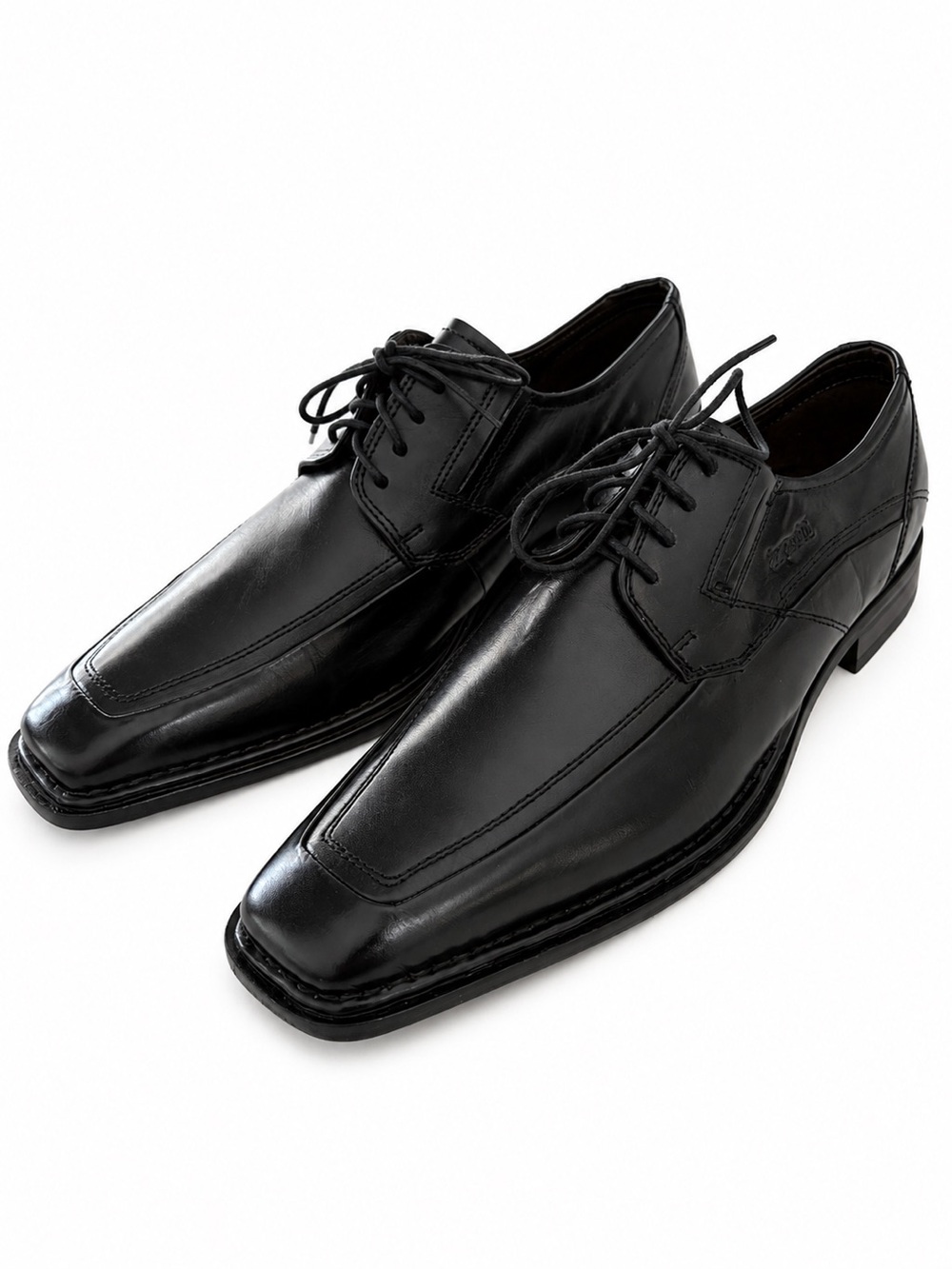 Luxury Bugatti Handsewn Genuine Leather Dress Shoes Black Size 9 Soft Gel Formal